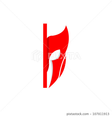 Spartan Logo Design, Vector VIking Guardian Fighter, Simple Greek Warrior Helmet 107811913