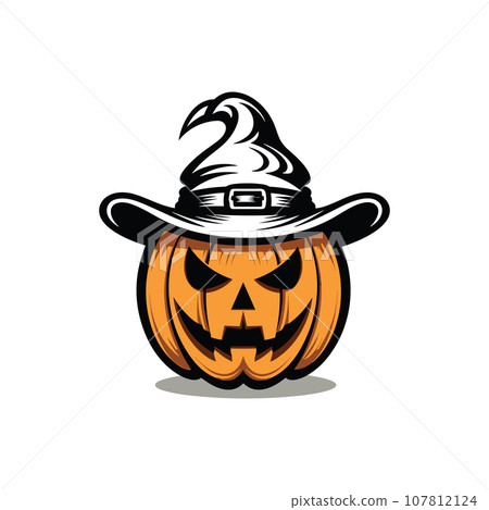 halloween pumpkin with a face halloween pumpkin with a face 107812124