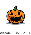 happy halloween vector illustration on white background happy halloween vector illustration on white background 107812134