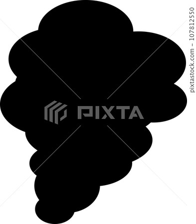 Black smoke simple illustration icon Black smoke simple illustration icon 107812550