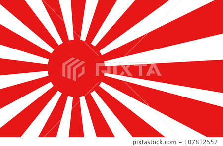 旭日旗簡單插圖圖標 旭日旗簡單插圖圖標 107812552