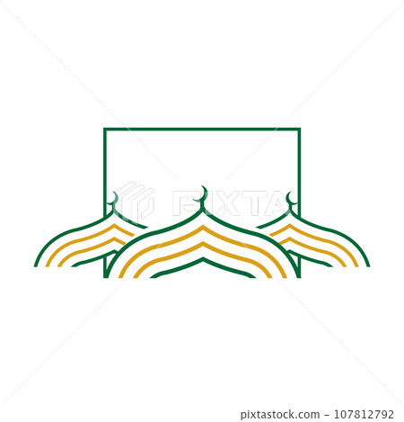 Mosque Logo, Islamic Worship Design, Eid Al Fitr Mosque Building Vector Icon Template, Ramadan, Eid Al Adha 107812792