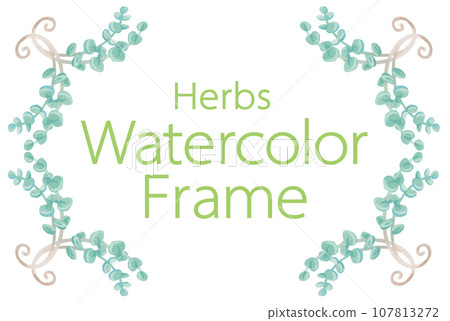 Illustration frame of herbs and plants used for aroma. vector material Illustration frame of herbs and plants used for aroma. vector material 107813272