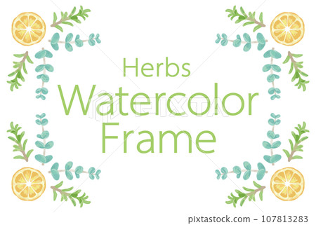 Illustration frame of herbs and plants used for aroma. vector material 107813283