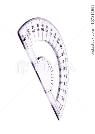 Protecter maths isolated on white background with selective focus Protecter maths isolated on white background with selective focus 107815692