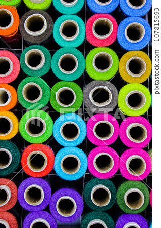 A picture of thread rolls with selective focus A picture of thread rolls with selective focus 107815693