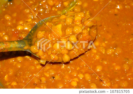 A picture of chole recipe with selective focus A picture of chole recipe with selective focus 107815705