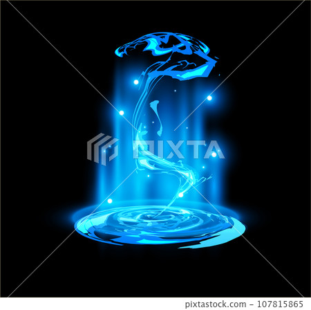 Magic blue teleport portal, game lighting effect, vector on black Magic blue teleport portal, game lighting effect, vector on black 107815865