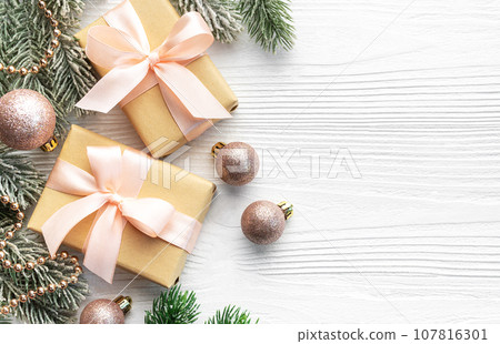 Christmas Decor with Copy Space Christmas Decor with Copy Space 107816301