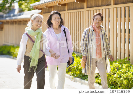Senior women who enjoy sightseeing 107816599