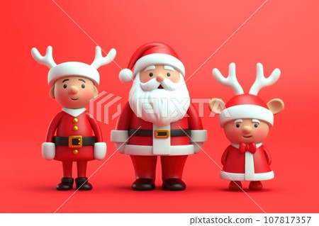 Christmas character 3D design background 107817357