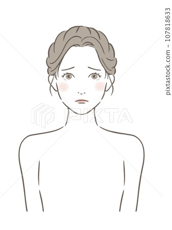 A troubled and disappointed woman 107818633