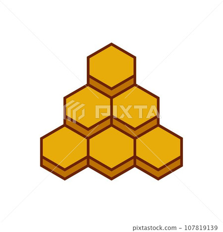Honeycomb vector icon on white background. 107819139