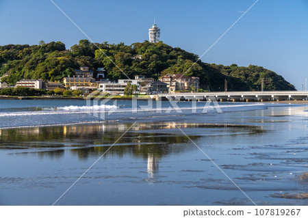 [神奈川縣]江之島的清晨風景 107819267