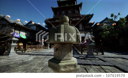 Gorgeous Japanese shrine bright light Gorgeous Japanese shrine bright light 107819570