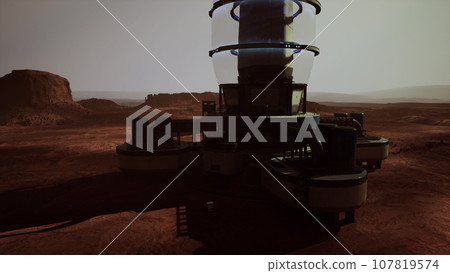 metallic and glass laboratory looks like a beacon of technology 107819574