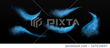 Fresh cold air waves with wind flow effect. 107819847