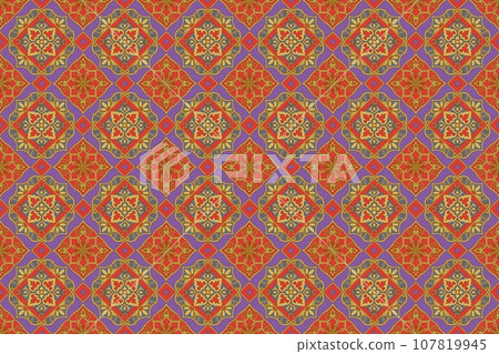 Damask pattern seamless pattern red purple Damask pattern seamless pattern red purple 107819945