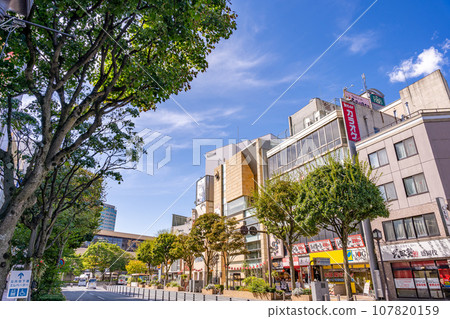盛岡市中心街景、櫸樹成蔭的餐廳區 107820159