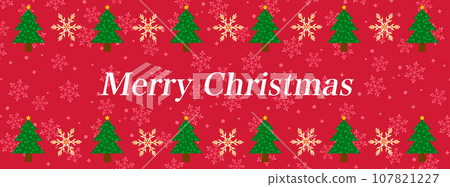Christmas background Christmas tree and snowflakes horizontal Christmas background Christmas tree and snowflakes horizontal 107821227