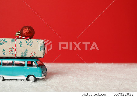 Gifts for the New Year from a car. Gifts for the New Year from a car. 107822032