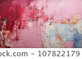 Strokes of paint. Oil painting on canvas. 107822179