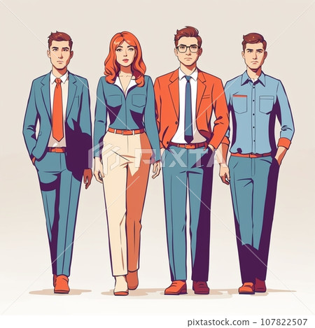 Group of companies owner illustration  107822507