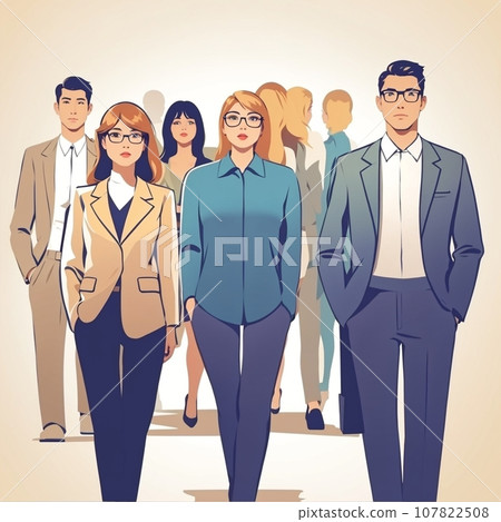 Project team leader illustration  107822508