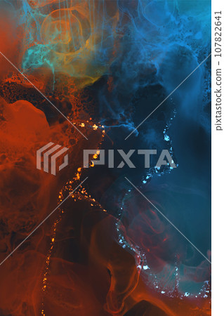 Alcohol Ink abstract creative grunge background. Closeup alcohol ink painting. Alcohol Ink abstract creative grunge background. Closeup alcohol ink painting. 107822641