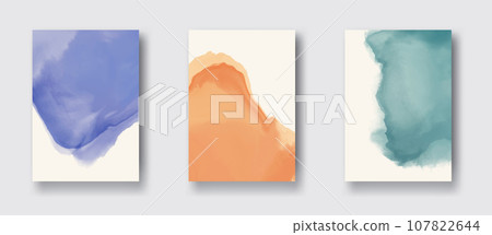 Abstract watercolor banner set. Watercolour vector design element. Abstract watercolor banner set. Watercolour vector design element. 107822644
