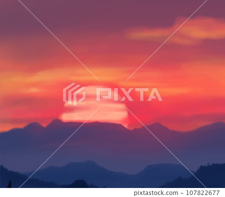 Landscape background. Abstract art template. Vector illustration. Landscape background. Abstract art template. Vector illustration. 107822677