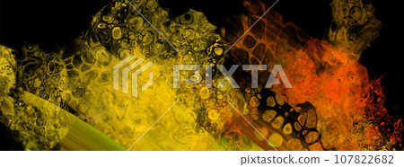 Modern colorful flow background on black. Wave Liquid shape in color banner. Modern colorful flow background on black. Wave Liquid shape in color banner. 107822682