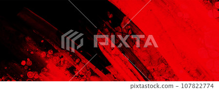 Black red ink brush stroke background. Vector illustration. 107822774