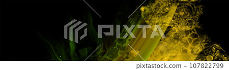 Modern colorful flow background on black. Wave Liquid shape in color banner. Modern colorful flow background on black. Wave Liquid shape in color banner. 107822799