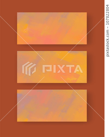 Vector banner abstract paints shapes collection isolated on color background. 107822804
