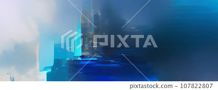 Abstract background modern futuristic graphic. Blue chaotic background. Abstract background modern futuristic graphic. Blue chaotic background. 107822807