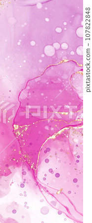 Vector pink coral banner. Hand drawn abstract paint brush stroke. Vector pink coral banner. Hand drawn abstract paint brush stroke. 107822848