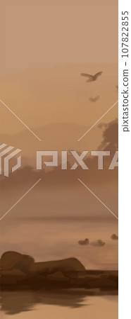 Landscape background. Abstract art template. Vector illustration. Landscape background. Abstract art template. Vector illustration. 107822855