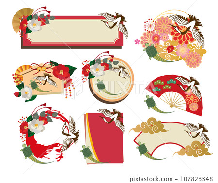 新年鶴龜裝飾框套裝 107823348