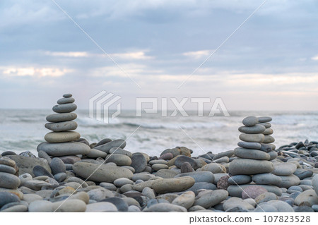 Nakiishi Beach, Tottori Prefecture, Kotoura Town, Sea of Japan, Asahi 107823528