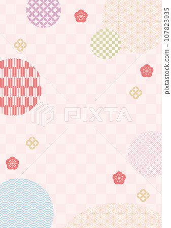 背景素材:帶有日本傳統圖案的風景 背景素材:帶有日本傳統圖案的風景 107823935