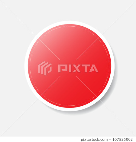 Red empty circle sticker, vector illustration EPS10 Red empty circle sticker, vector illustration EPS10 107825002