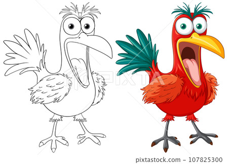 Crazy Bird Cartoon Crazy Bird Cartoon 107825300