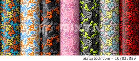 Military textile of camouflage for uniform. Como fabric textured material. Military textile of camouflage for uniform. Como fabric textured material. 107825889