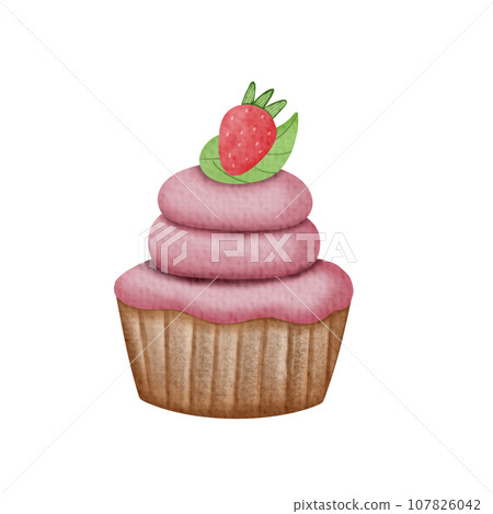 cake with strawberry cake with strawberry 107826042
