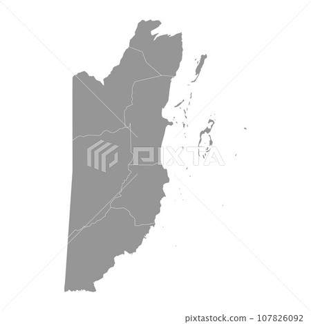 Belize map with administrative divisions. 107826092