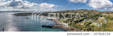 Aerial view of Leabgarrow on Arranmore Island in County Donegal, Republic of Ireland Aerial view of Leabgarrow on Arranmore Island in County Donegal, Republic of Ireland 107826158