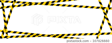 Black and yellow signal tape. 107826660