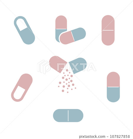 Set of isolated capsules Set of isolated capsules 107827858
