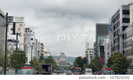 Himeji Castle seen from Himeji Station Himeji Castle seen from Himeji Station 107828202